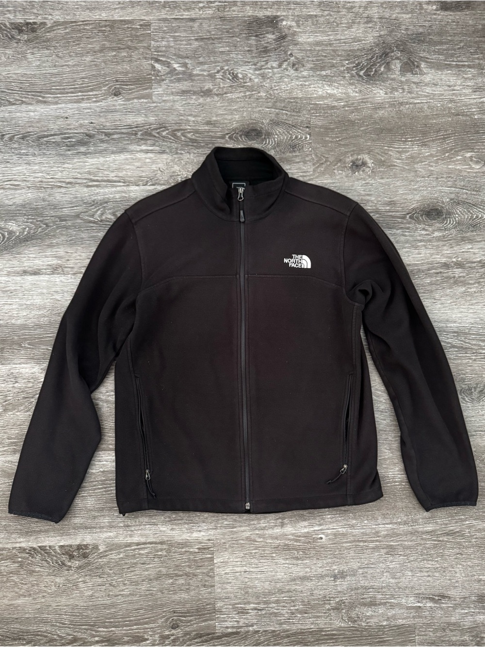 The North Face Men's Black Lightweight Full-Zip Fleece Jacket
